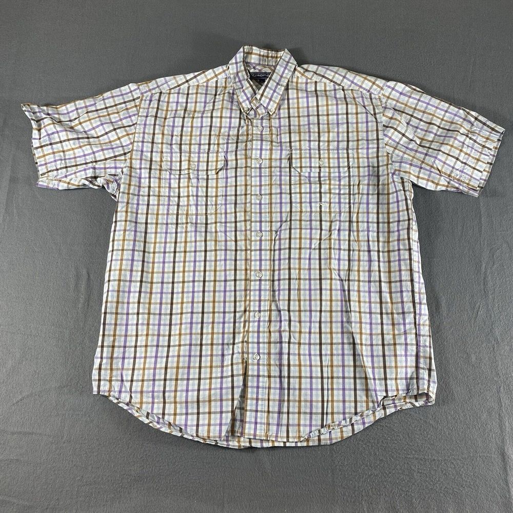 Roper Shirt Mens XL Short Sleeve Button Down Western‎ Cowboy